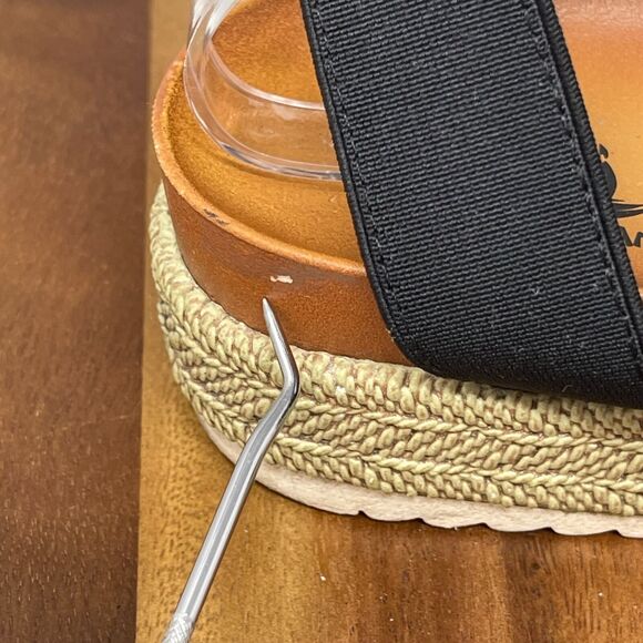 Aloha Island Shoes Womens 9M Black Stretch Slip On Sandal Espadrille Laguna - Picture 7 of 16